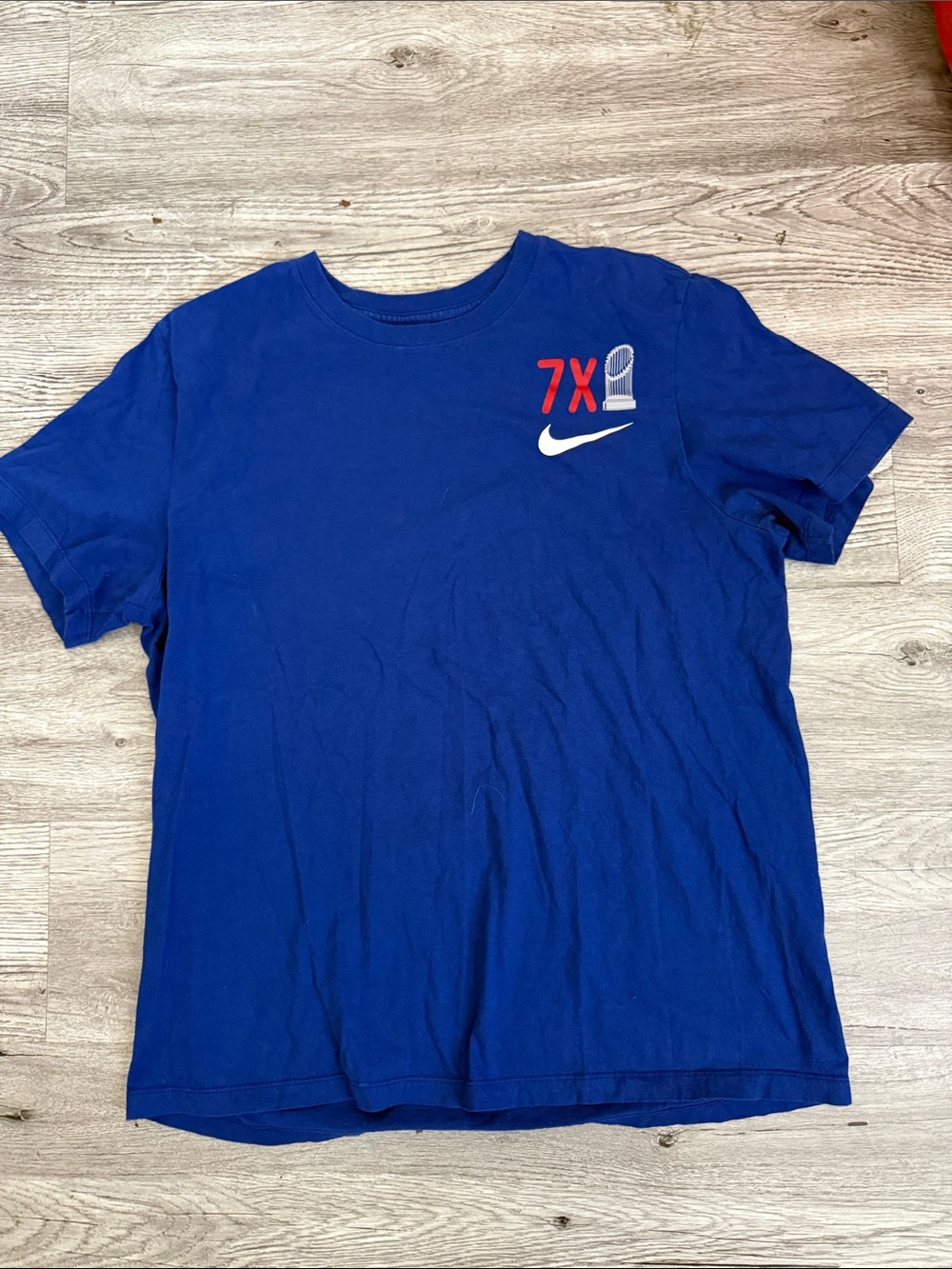 Nike Royal Blue 7X Logo Short Sleeve Tee